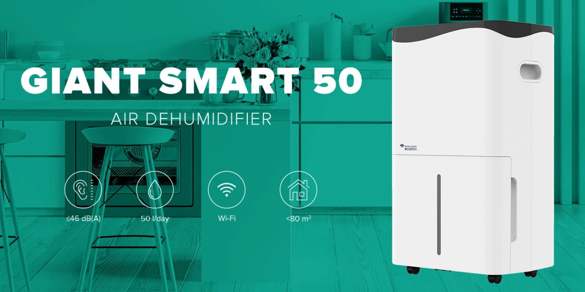 MyCond Giant Smart Modern Luftentfeuchter geeignet für Wohn- und Büroräume.