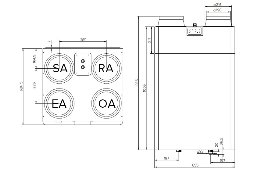 MyCond MCFA Gesamtabmessungen - 2