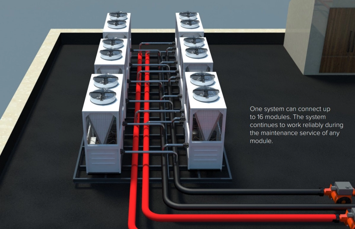 MyCond Modulare Wärmepumpe MCU-YHR mit außergewöhnlicher Effizienz.