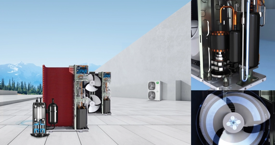 MyCond MRF S Verdichter-Ventilatorstruktur mit Invertertechnologie