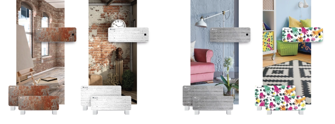 MyCond Silver Glass Low Ultradünner Gebläsekonvektor mit elegantem Design und fortschrittlichen Funktionen.