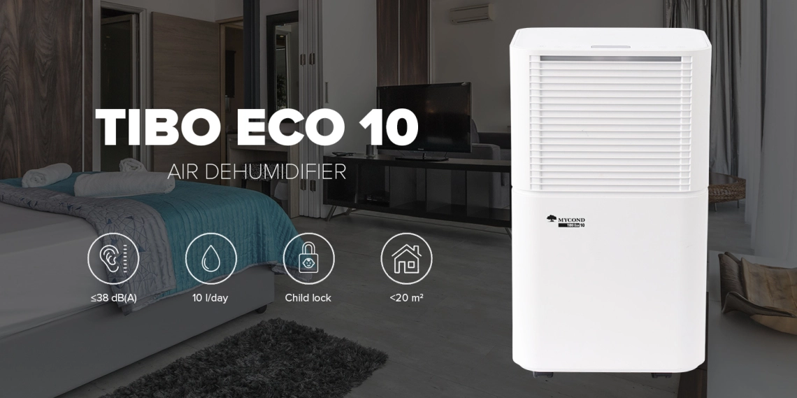 MyCond TIBO Eco 10 Energieeffizienter Luftentfeuchter für Wohngebäude.
