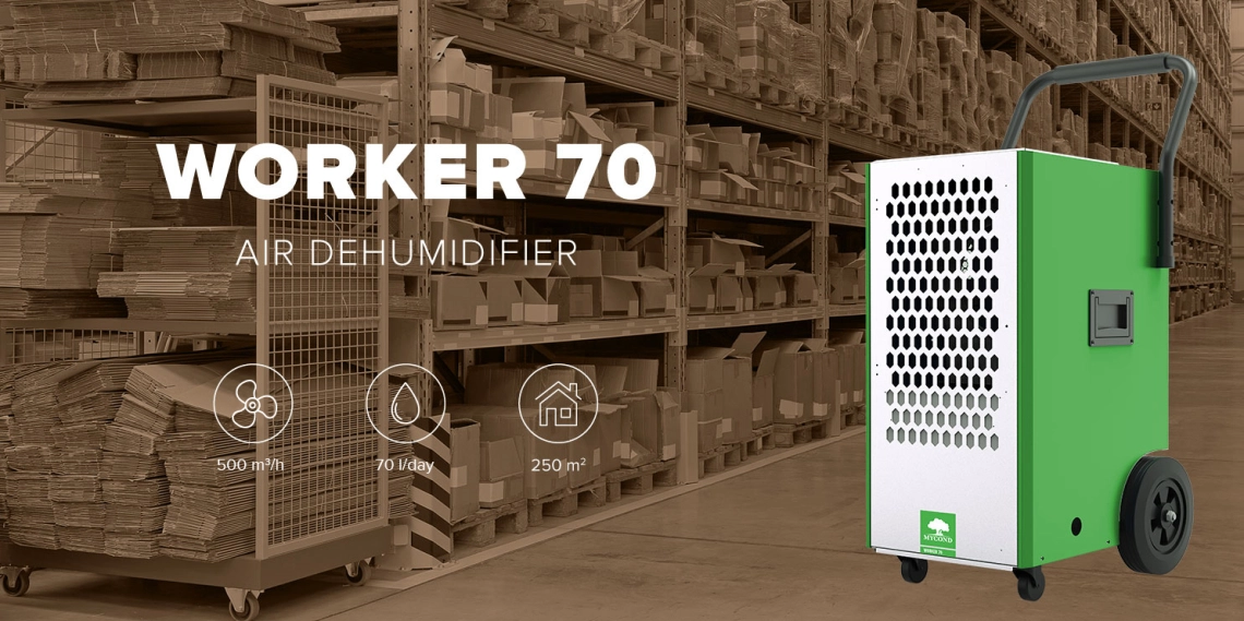 MyCond Worker für Lager 70 l/Tag, 500 m³/h, Fläche bis 250 m²