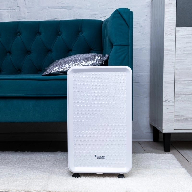 Der MyCond Roomer Smart Luftentfeuchter reduziert effizient die Luftfeuchtigkeit in Innenräumen.
