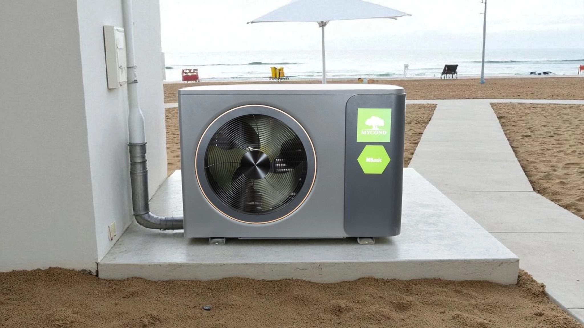 Unterbrechungsfreie Warmwasserversorgung bei Hitze mit der Wärmepumpe Mycond MBasic