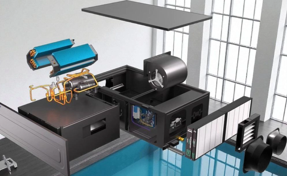 Kanal-Luftentfeuchter für Pools Luftheizung Mycond MSHAC