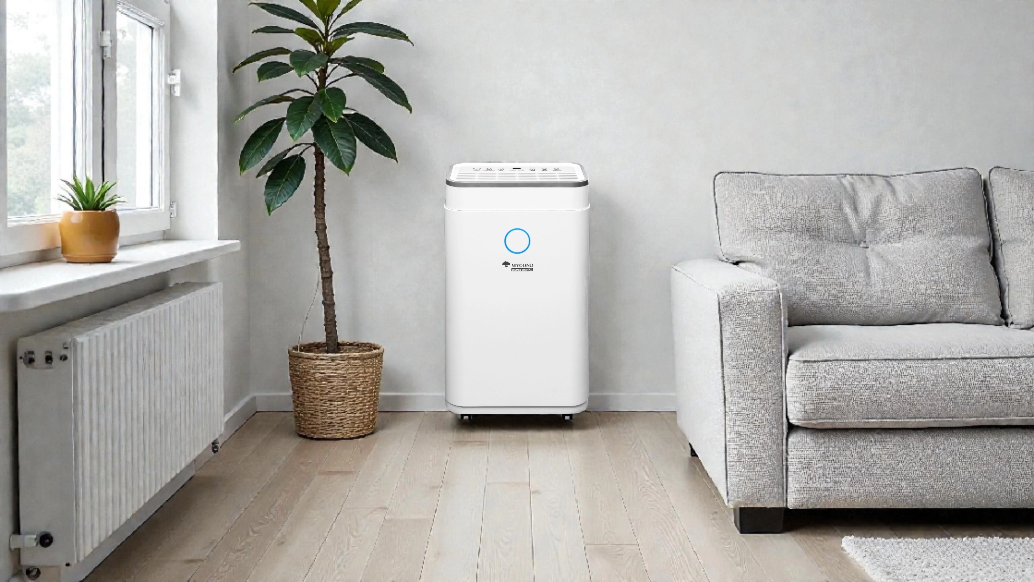 Luftentfeuchter mit 25 l/Tag f&uuml;r effektives Trocknen: Mycond Roomer Smart 25