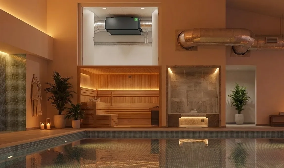 Raumanforderungen für den Kanalentfeuchter MSHA(C): Technikraum, Luftkanäle, Platz und Dauerbetrieb